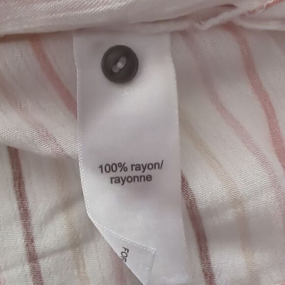 NWT Maurices Pink and White Striped Blouse - Picture 6 of 6